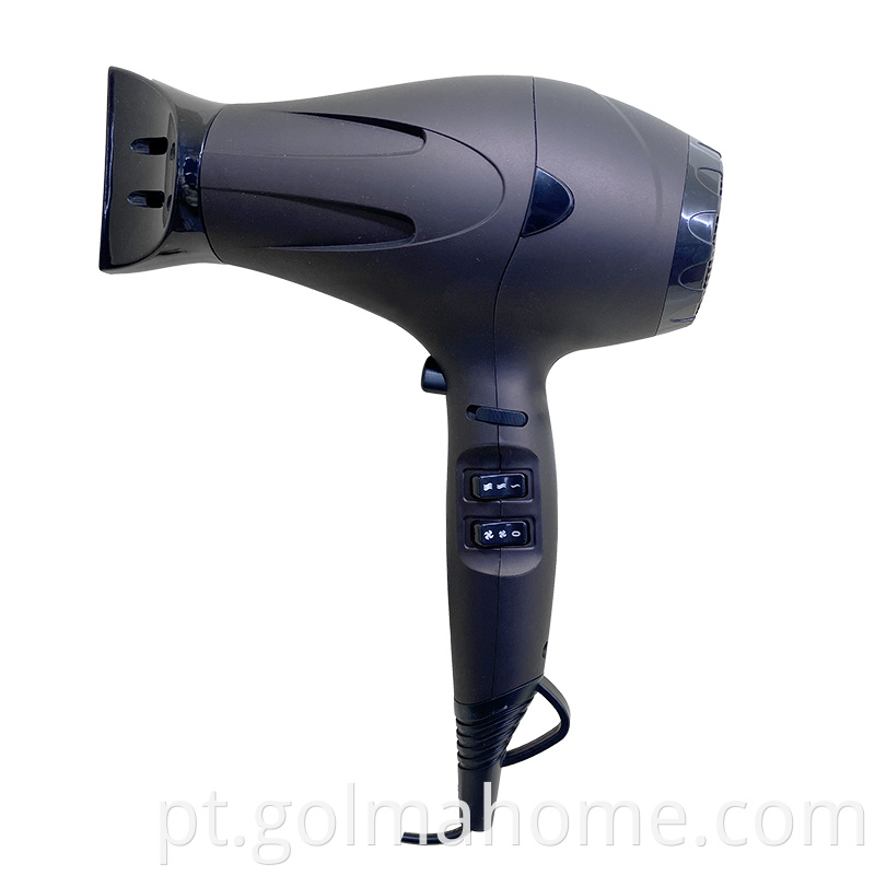 Secador de cabelo com secador de cabelo, salão de beleza, nível doméstico, poderoso, com concentrador e difusor Secador de cabelo com motor DC leve e silencioso